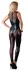 Cottelli Collection Wetlook Jumpsuit S - Transparent Powernet, Black