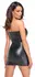 Noir Tube Dress XL Black Crocodile Embossed Wetlook Finish