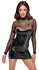 Noir Handmade Dress Flock M Black Powerwetlook & Velvet Tulle