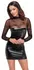 Noir Handmade Dress Flock M Black Powerwetlook & Velvet Tulle