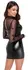 Noir Handmade Dress Flock M Black Powerwetlook & Velvet Tulle