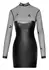 Noir Handmade Dress Flock M Black Powerwetlook & Velvet Tulle