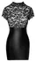 Noir Handmade Lace & Powerwetlook Dress L Black Elegant Fit
