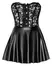 Noir Handmade Corset Dress L - Elegant Lace & Powerwetlook Finish