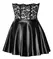 Noir Handmade Corset Dress L - Elegant Lace & Powerwetlook Finish