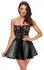 Noir Handmade Dress S - Lace & Powerwetlook Strapless Corset Style