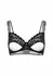 Hunkemoller Unlined Bra Faux Underbust Lace Adjustable Black S/M
