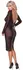 Cottelli PARTY Knee-Length Dress Black Powernet, Silver Chains, Size M