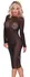 Cottelli PARTY Knee-Length Dress Black Powernet, Silver Chains, Size M