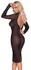 Cottelli PARTY Powernet Knee-Length Dress Black S with Chains