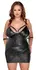 Cottelli Bondage Plus 4XL Matte Black Dress & Adjustable Cuffs Set