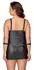 Cottelli Bondage Plus 4XL Matte Black Dress & Adjustable Cuffs Set