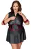 Cottelli Bondage Plus Dress XL - Black Matte, Adjustable Arm Cuffs, Mask