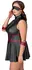 Cottelli Bondage Plus Dress XL - Black Matte, Adjustable Arm Cuffs, Mask