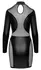 NOIR Handmade M Long Sleeve Dress Matte Black with Mesh Panels