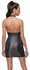 Cottelli Collection Dress Silver L - Shiny Halterneck Mini Dress with Rhinestones