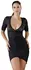 Cottelli Collection Mini Dress M Black Ruffled Stretch Design