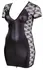 Cottelli Collection Dress 2XL 2-Way Zip Lace & Mesh Black