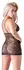 Cottelli LINGERIE Lace Dress XL with Wet Look Stripes, Adjustable Straps