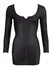 Cottelli Collection Mini Dress M Black with Sparkly Front Zip