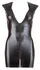 Cottelli Collection Wet Look Black Dress L with Two-Way Zipper