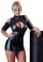 Cottelli Collection Cold Shoulder Dress Black L Wet Look Finish