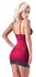 Cottelli Lingerie Sukienka Czerwona z Czarną Koronką XL Regulowana