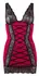 Cottelli Lingerie Sukienka Czerwona z Czarną Koronką XL Regulowana
