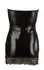 Cottelli Collection Halterneck Mini Dress Black Wet Look Lace L