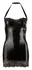 Cottelli Collection Halterneck Mini Dress Black Wet Look Lace M