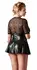 Cottelli Collection Black/Red Lace Dress 2XL, Flared Skirt, Short Sleeves
