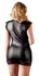 Cottelli Collection Wet Look Dress Black Lace Trim 2XL