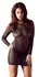 Cottelli Collection Dress M Black Powernet Long Sleeve Body-Fit