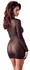 Cottelli Collection Dress M Black Powernet Long Sleeve Body-Fit