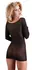 Cottelli Collection Transparent Nylon Mini Dress Gold Detail S-L