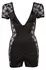 Cottelli Collection Black Fitted Dress XL with Lace and 2-Way Zip