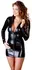 Black Level Mini Dress S Shiny Black, High-Neck, 2-Way Zipper