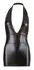 Cottelli Collection Wet Look Mini Dress S, Shiny Black, Open Back