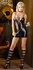 Cottelli Collection Wetlook Mini Dress S Black Adjustable Straps