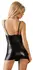 Cottelli Collection Wetlook Mini Dress S Black Adjustable Straps