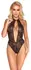 Kissable Black Lace Bodysuit L/XL - Elegant Sheer Design
