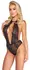 Kissable Black Lace Bodysuit L/XL - Elegant Sheer Design