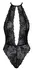Kissable Black Lace Bodysuit L/XL - Elegant Sheer Design