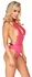 Kissable Body Pink L/XL - Elegant Lace, Backless Satin Tie Design