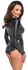 Noir Handmade Bodysuit S Matte Snakeskin Look Long Sleeve Zip