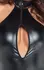 Noir Handmade Body S Powerwetlook Zip Rhinestone Collar Black