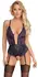 Cottelli Lingerie Bodysuit Black/Purple XL Adjustable Chains