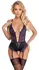 Cottelli Lingerie Bodysuit Black/Purple XL Adjustable Chains