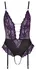 Cottelli Lingerie Bodysuit Black/Purple XL Adjustable Chains