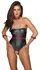 Cottelli Bondage Body M Black Matte with Removable Red Harness
